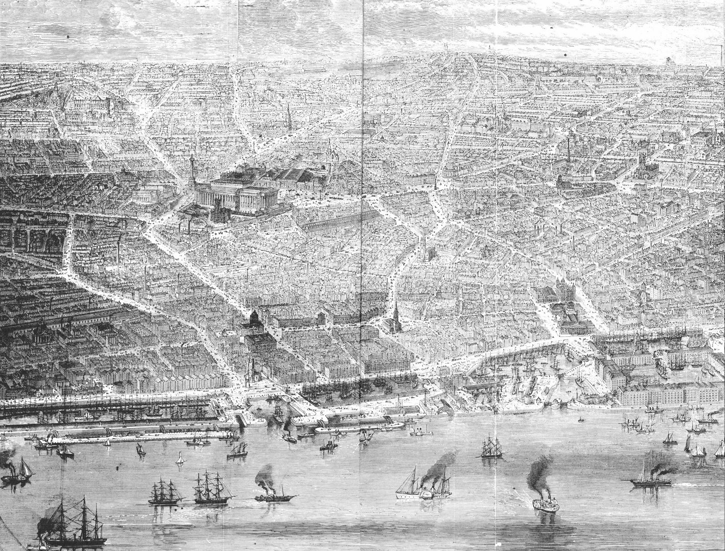 Giant Panorama of Liverpool in 1865